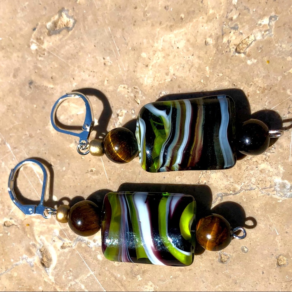 Art Deco meets Boho. Last of the 5 pair Collection